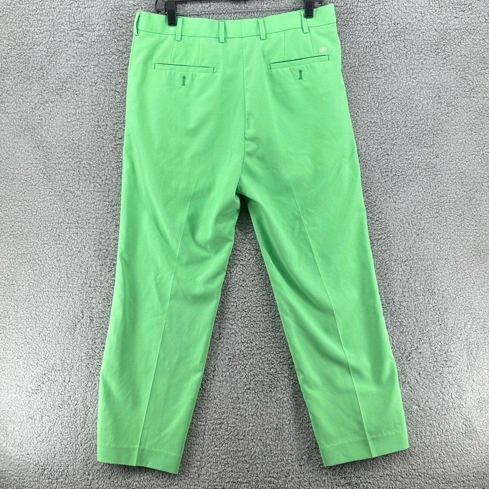 Peter‎ Millar Wicking Green Flat Front Golf Pants Trousers Men's Size 34x28